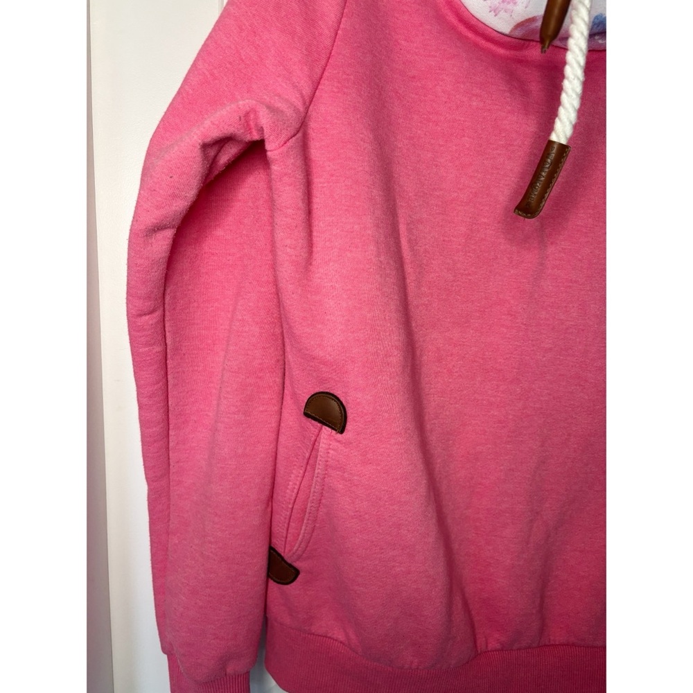 WANAKOME Pink Floral-Trim Cowl Neck Sweatshirt - Picture 5 of 6